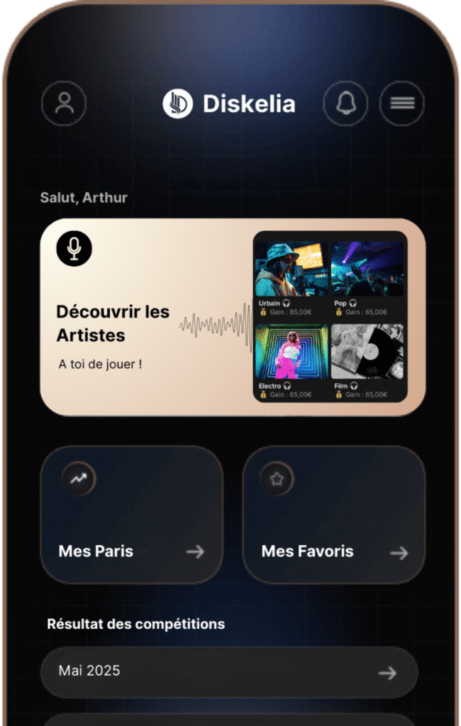 Accueil - Diskelia App (Spectateur)